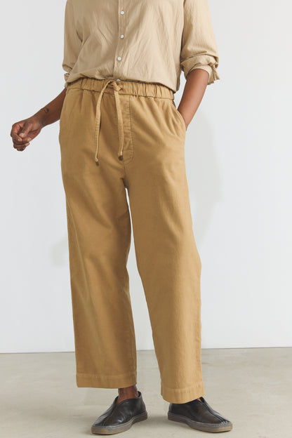 Garment Dye Moleskin Easy Field Trousers - Camel