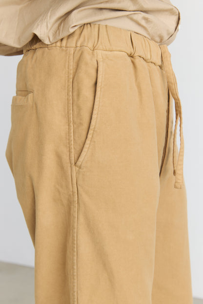 Garment Dye Moleskin Easy Field Trousers - Camel