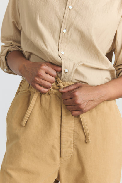 Garment Dye Moleskin Easy Field Trousers - Camel