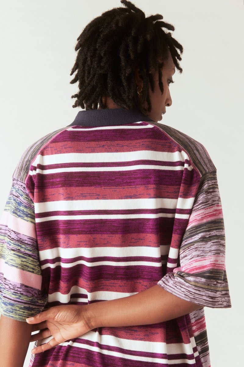 Gautam Polo in Fuchsia and Violet - Soochie - Waste Yarn Project