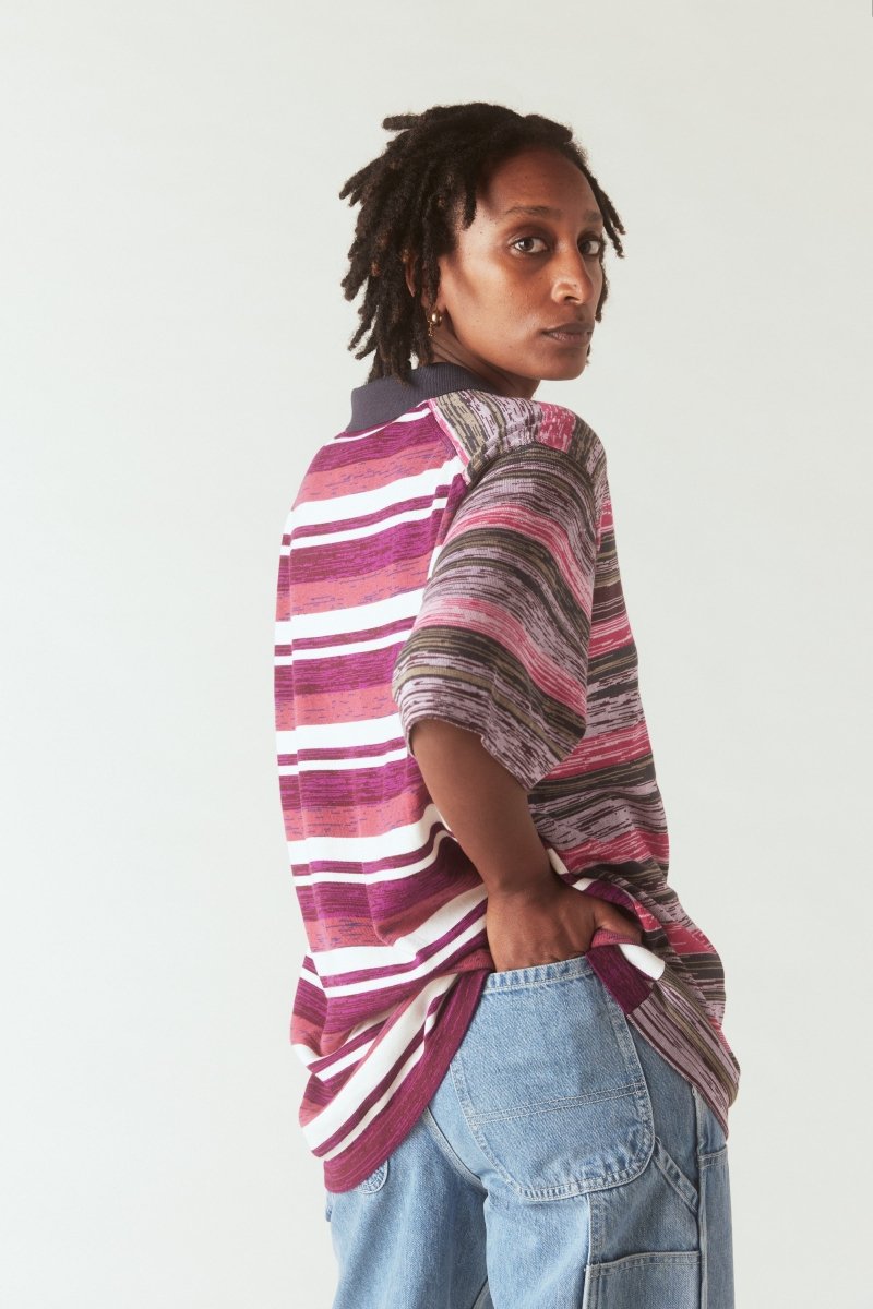 Gautam Polo in Fuchsia and Violet - Soochie - Waste Yarn Project