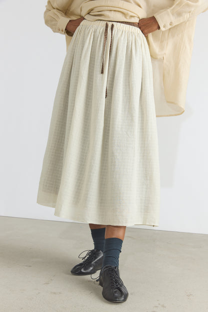 Gayle Reversible Skirt - Brown Checks