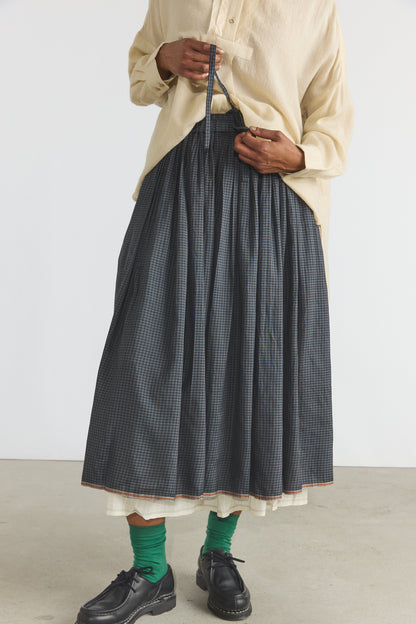 Gayle Reversible Skirt - Charcoal Checks