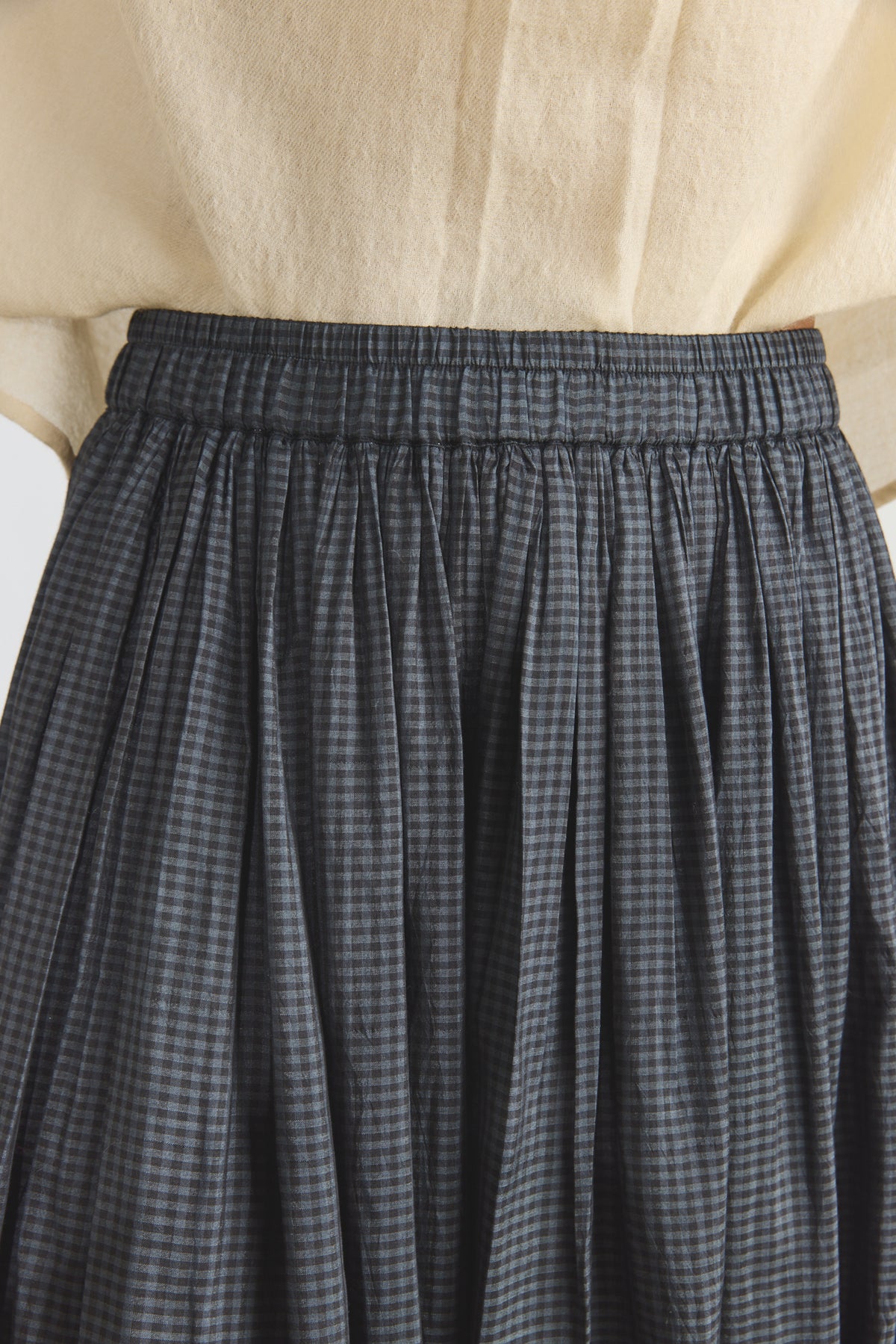 Gayle Reversible Skirt - Charcoal Checks