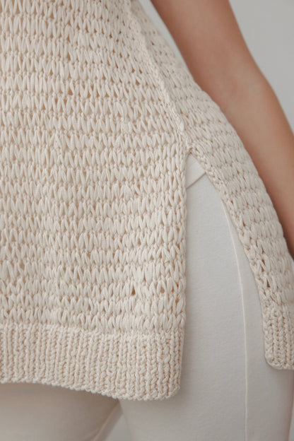 Handknit Tank in Bone - Soochie - Wol Hide