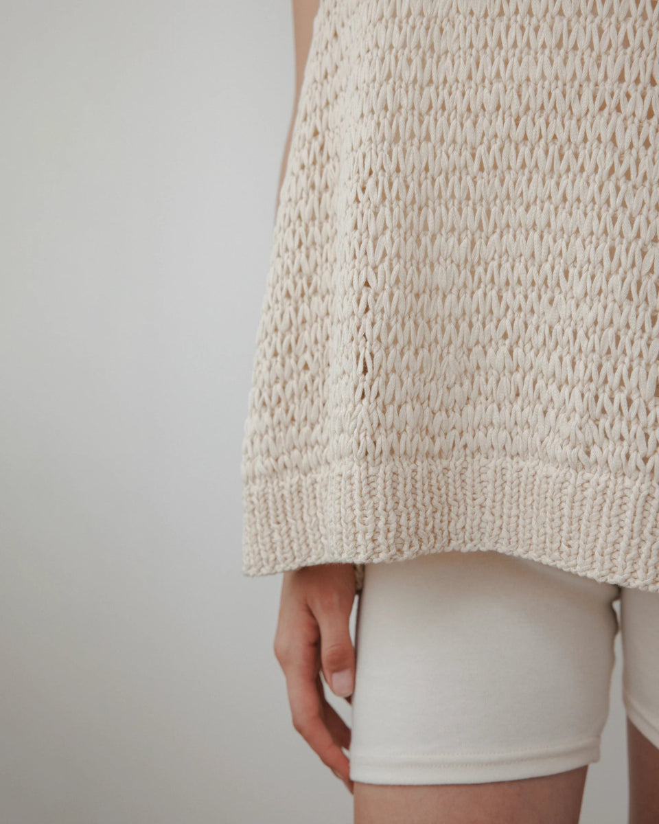 Handknit Tank in Bone - Soochie - Wol Hide