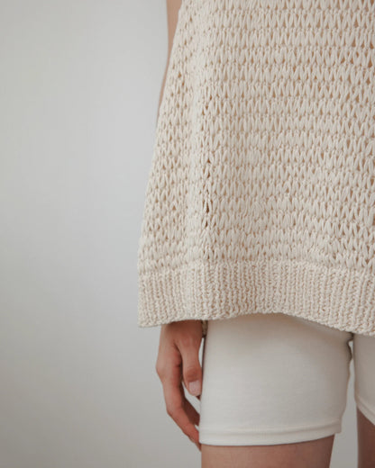 Handknit Tank in Bone - Soochie - Wol Hide
