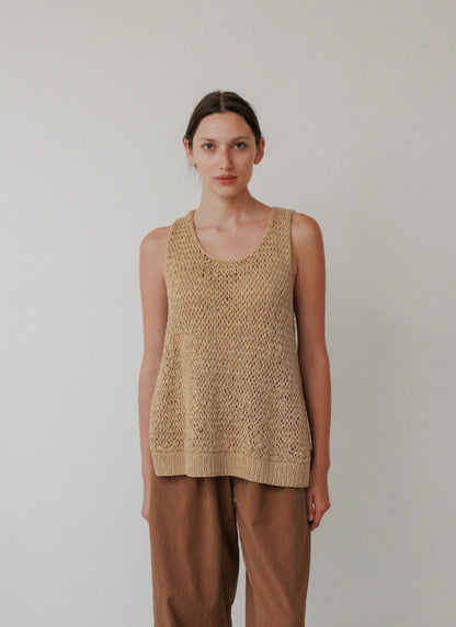 Handknit Tank in Sand - Soochie - Wol Hide