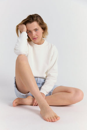 Hina Reversible Sweatshirt in Blanc de Blanc