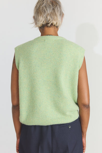 Joe Cashmere Vest - Dusty Aqua