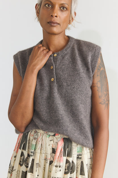 Joe Cashmere Vest - Musk