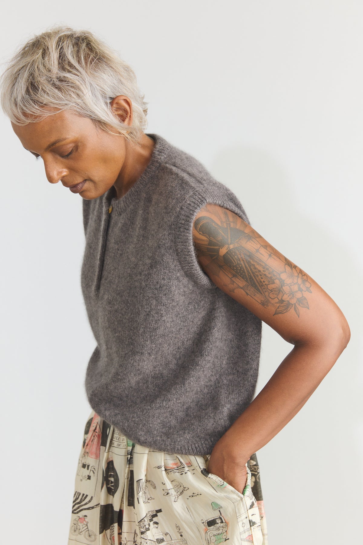 Joe Cashmere Vest - Musk