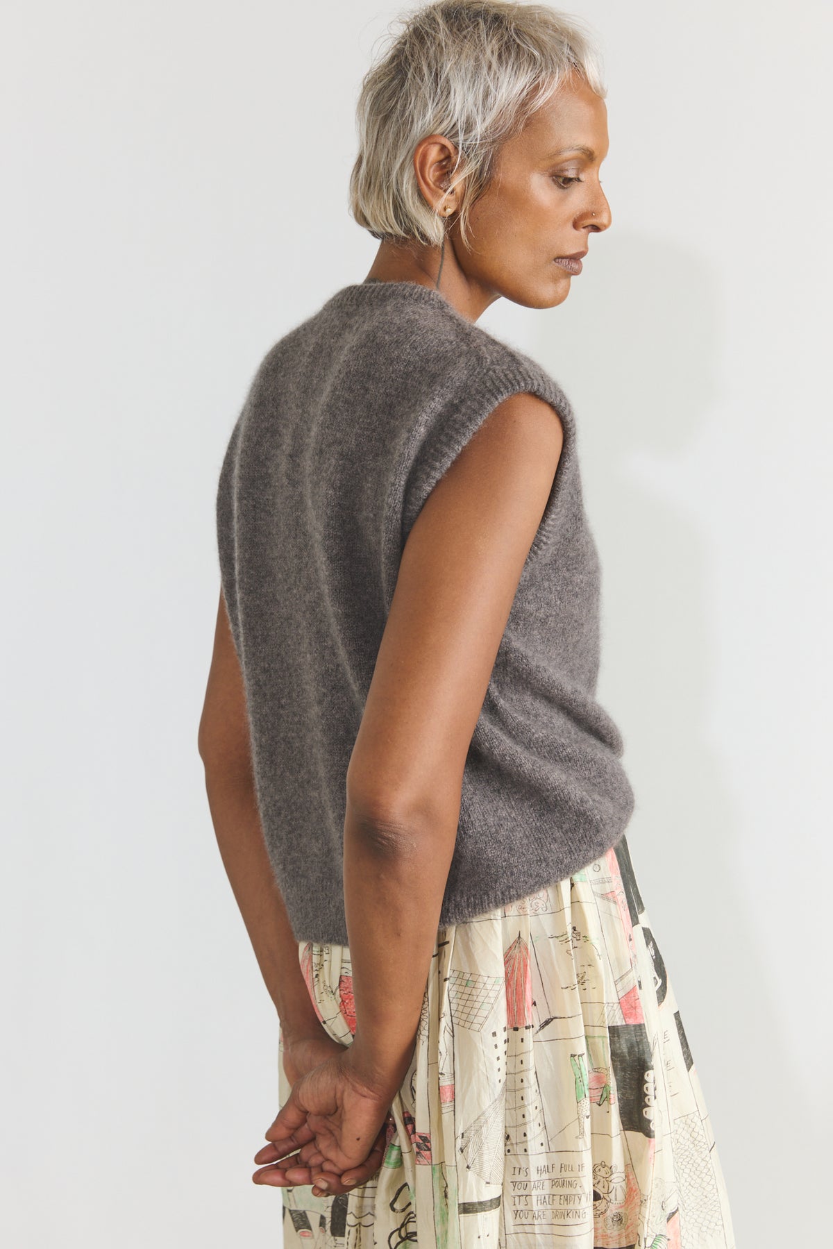 Joe Cashmere Vest - Musk