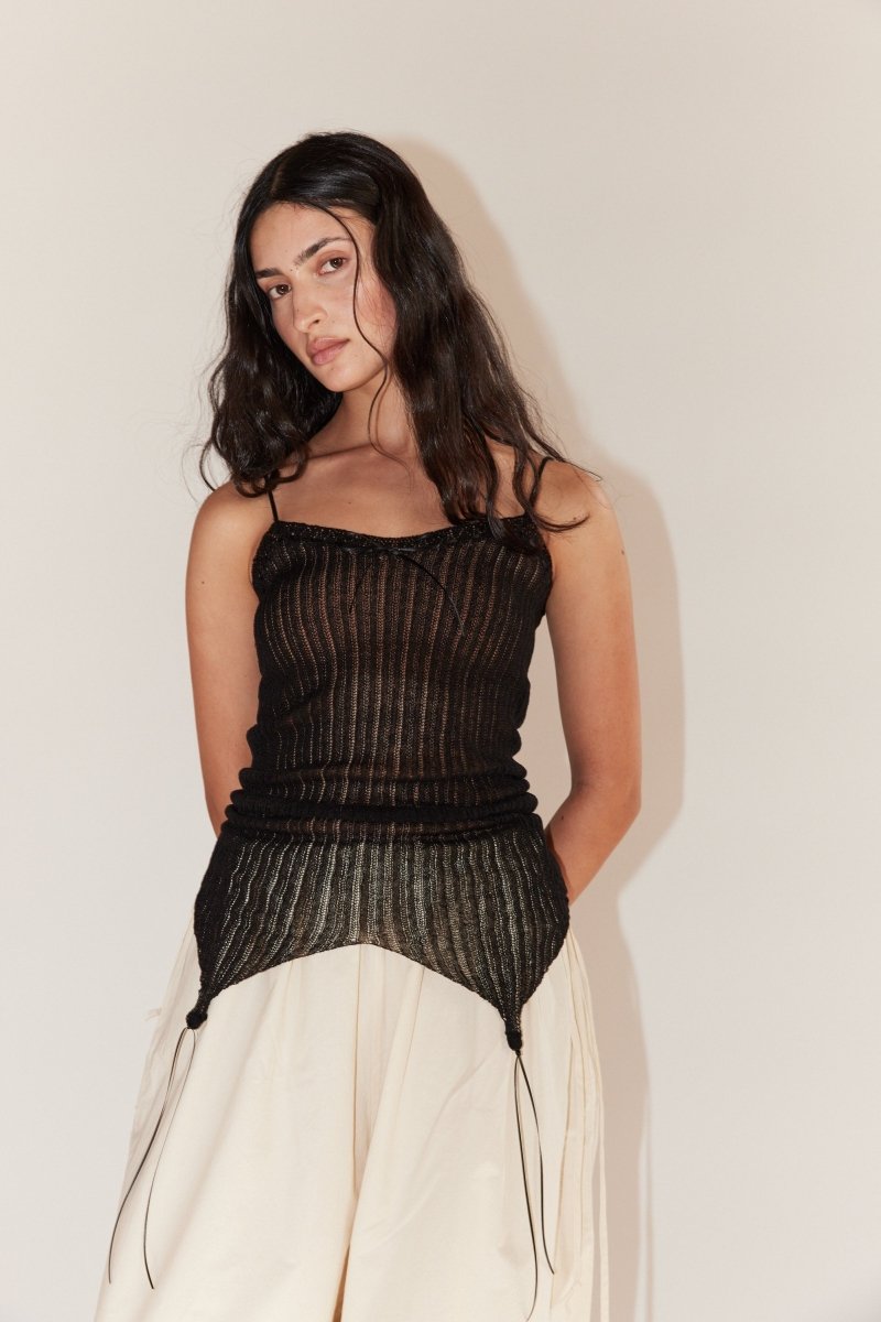 トップス euchronia wholegarment lace camisole Lace camisole in Black – Soochie