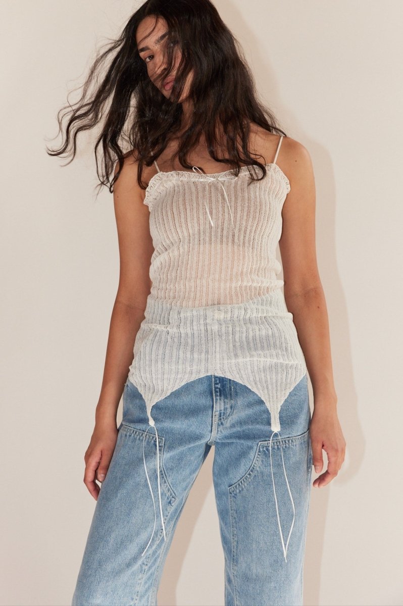 Lace Camisole in Off-White – Soochie