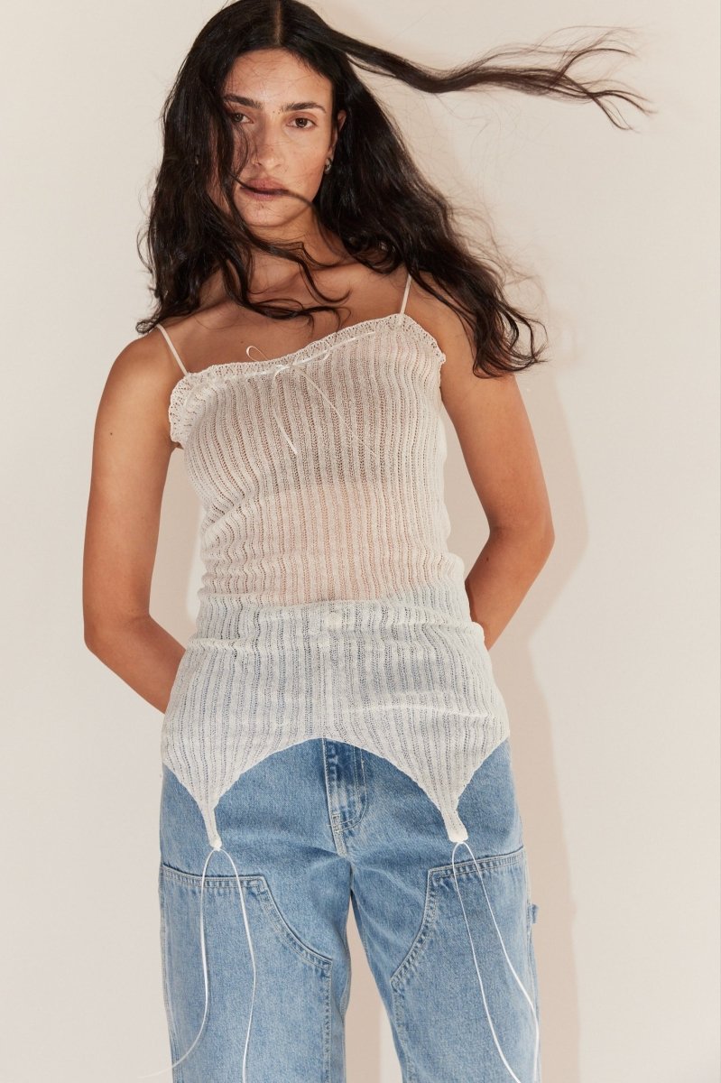 Lace Camisole in Off-White – Soochie