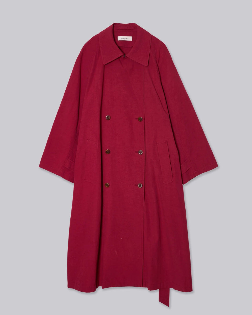 Light Trench Coat in Cherry - Soochie - Sayaka Davis