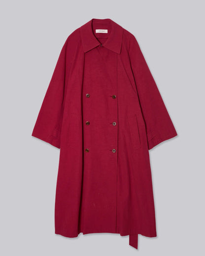 Light Trench Coat in Cherry - Soochie - Sayaka Davis