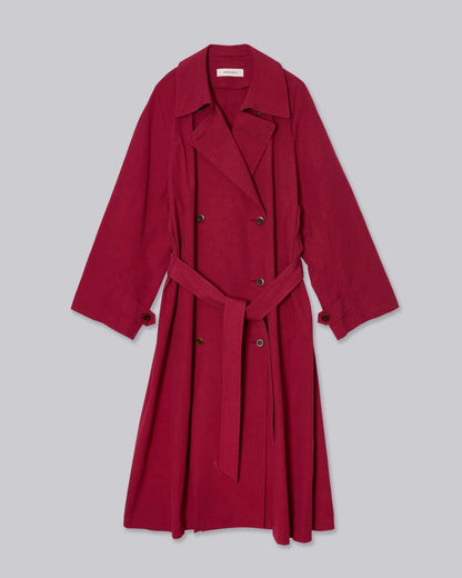 Light Trench Coat in Cherry - Soochie - Sayaka Davis
