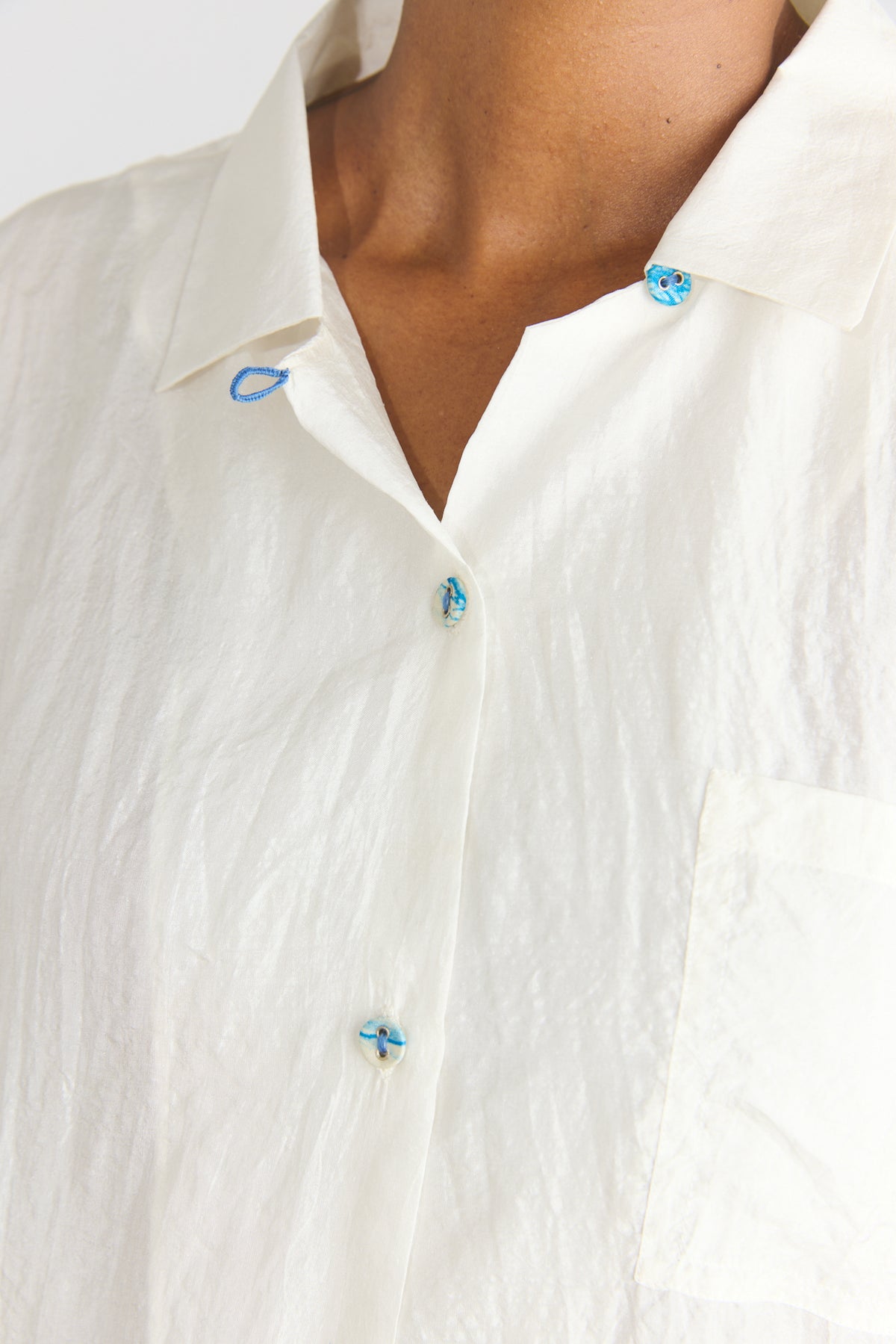 Lori Silk S/S Shirt - White