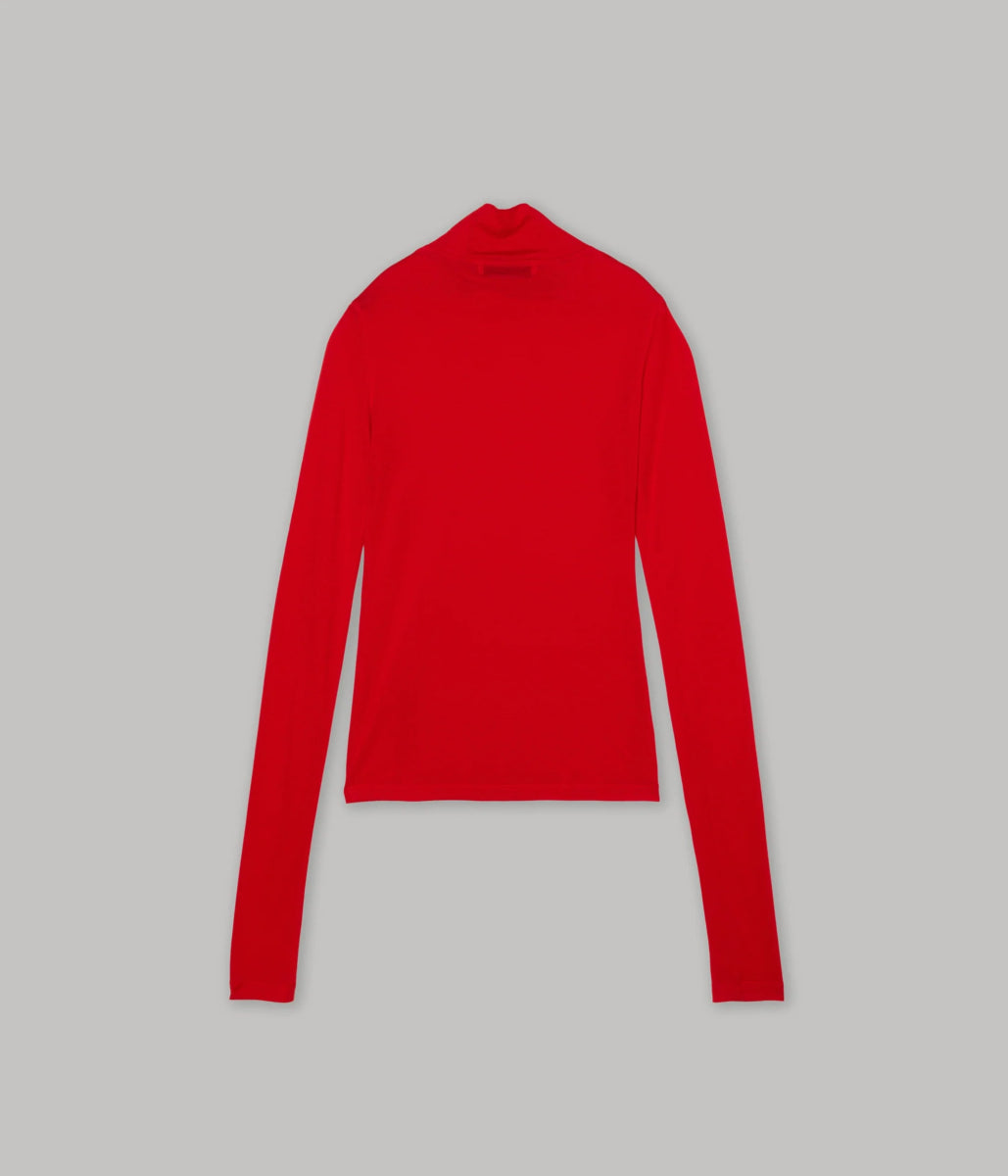 Mockneck Tee in Red - Soochie - Sayaka Davis