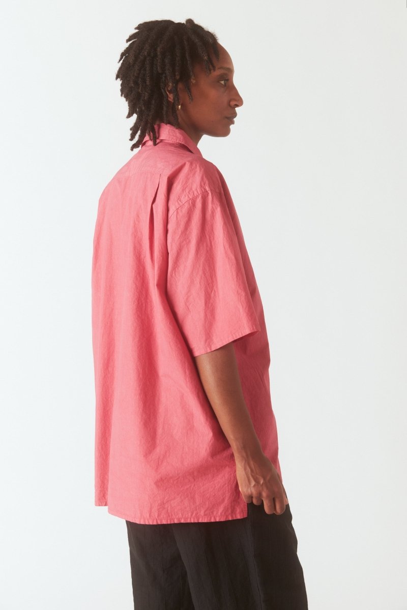 Open Collar Shirt in Raspberry - Soochie - Yoko Sakamoto