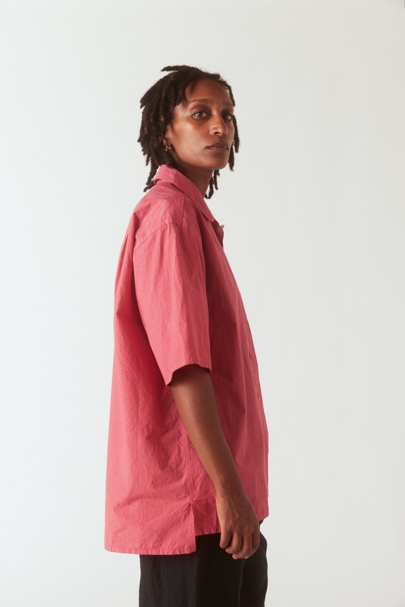 Open Collar Shirt in Raspberry – Soochie