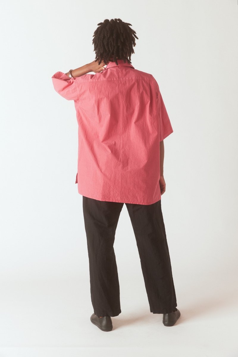 Open Collar Shirt in Raspberry – Soochie