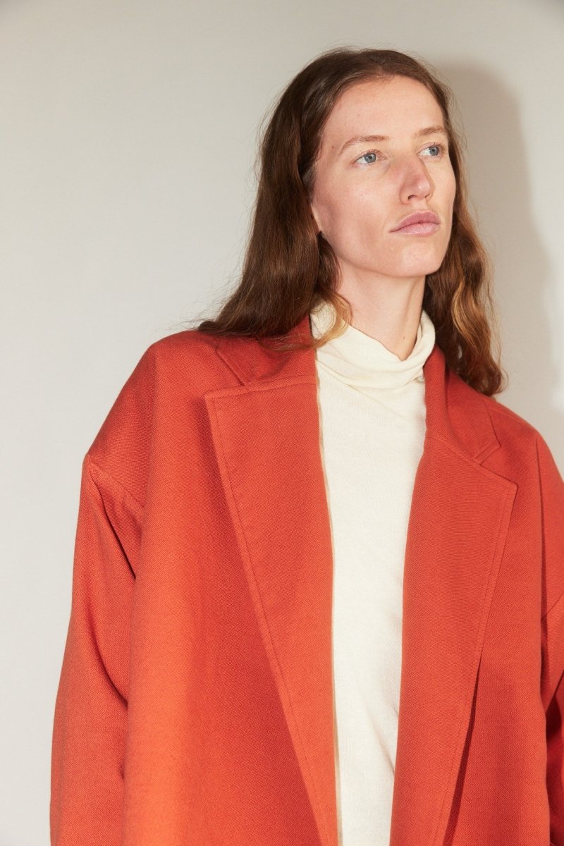 Oversized Cropped Jacket in Terracotta - Soochie - Marrakshi Life