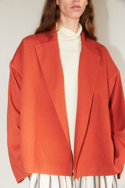 Oversized Cropped Jacket in Terracotta - Soochie - Marrakshi Life