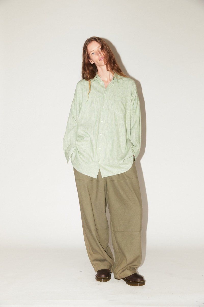 Oversized Shirt in Sage Chambray - Soochie - Marrakshi Life