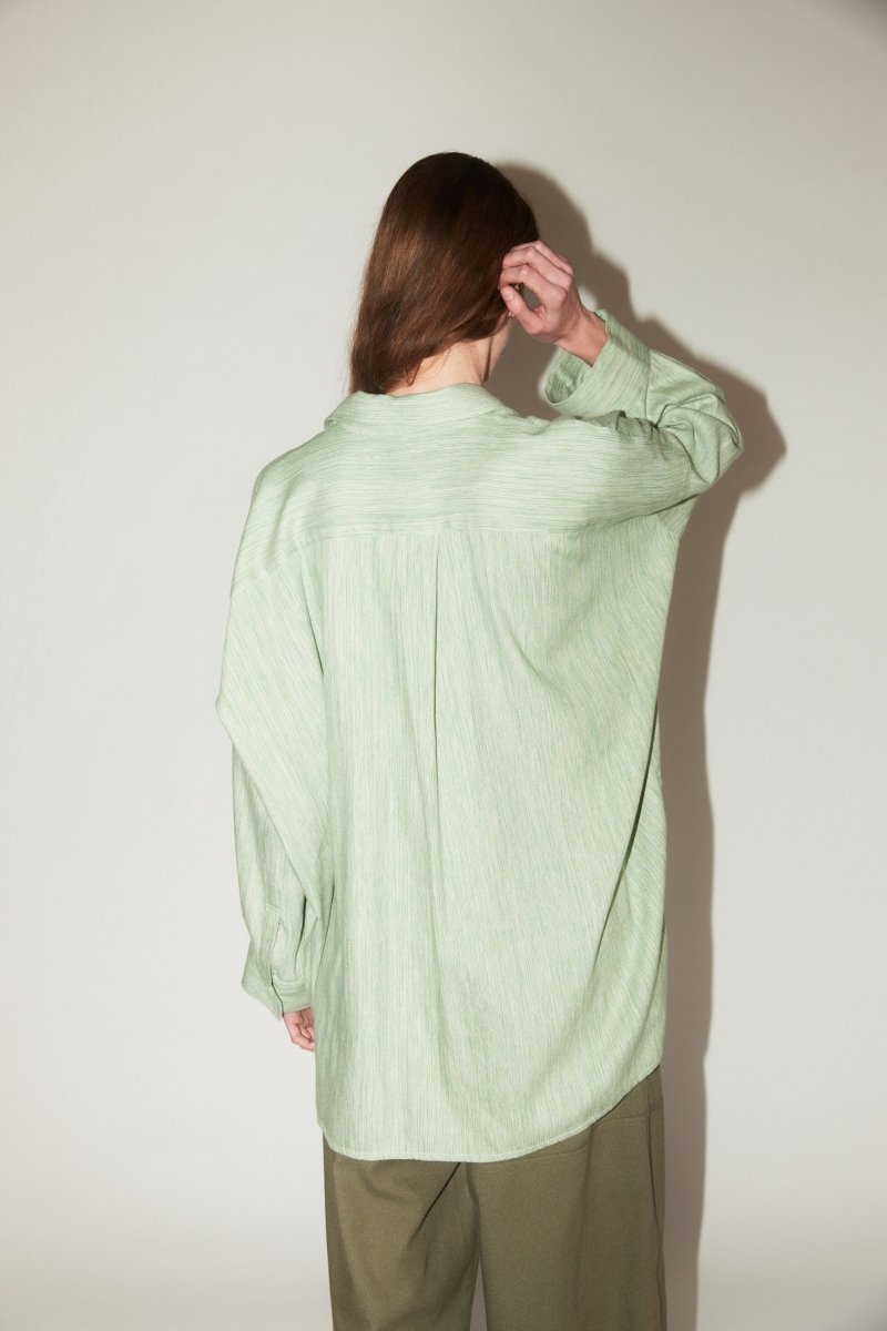 Oversized Shirt in Sage Chambray - Soochie - Marrakshi Life