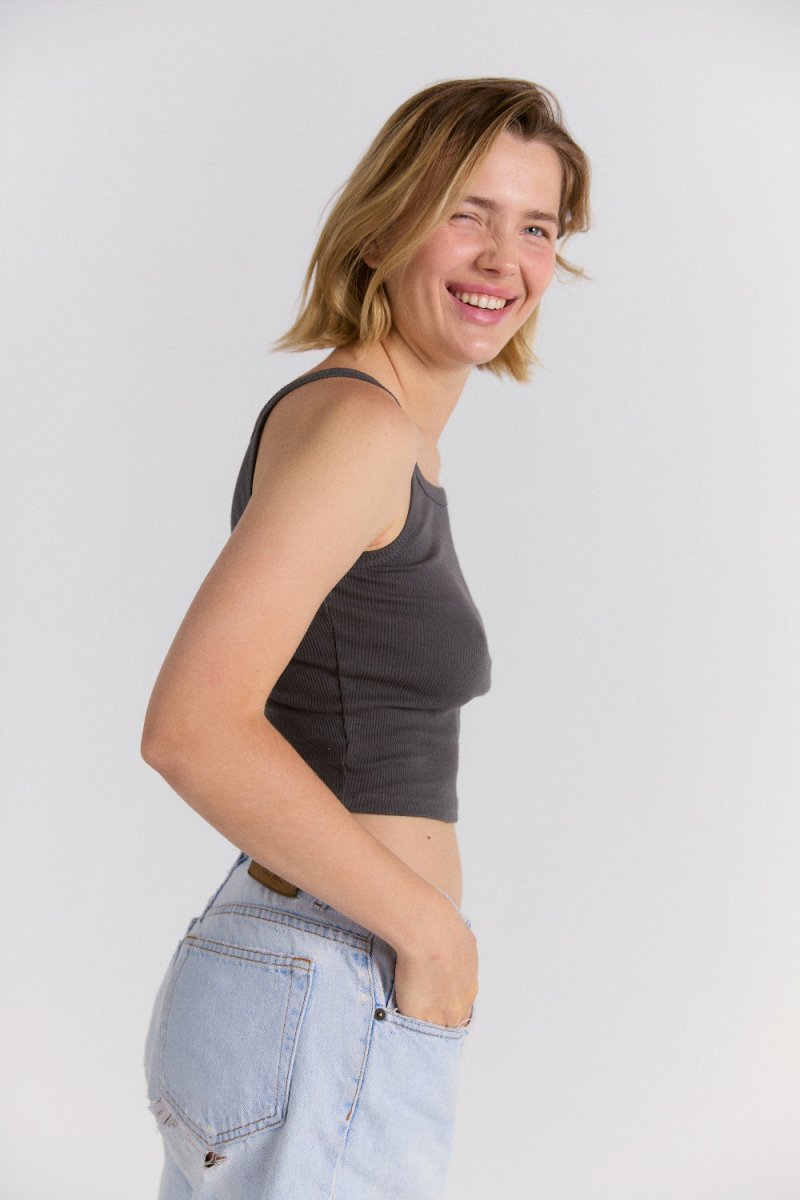 Paz Tank in Charcoal - Soochie - Roam