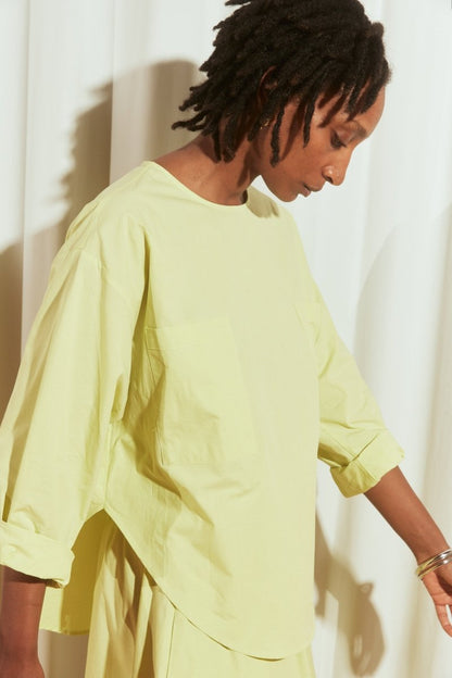 Pocket Popover Top in Citra - Soochie - Modern Weaving