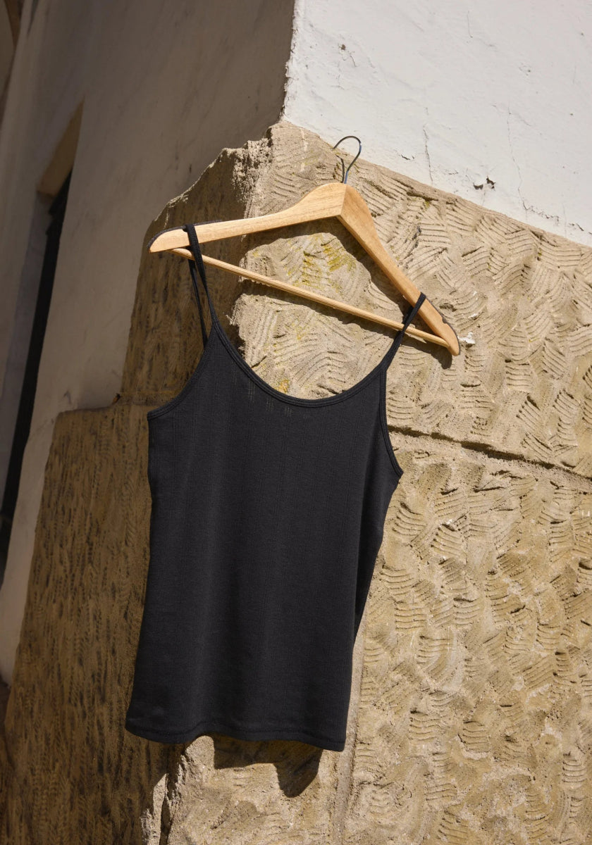 Pointelle Camisole in Black - Soochie - First Rite