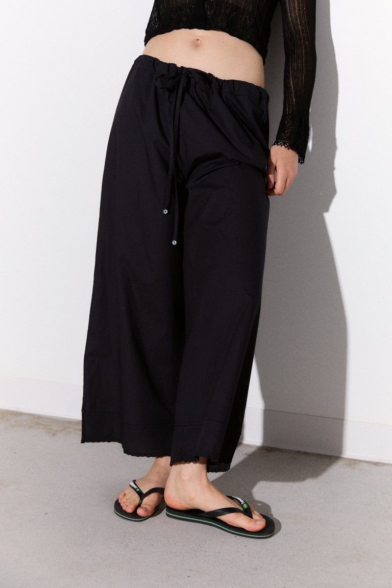 Ramona Poplin Pant in Caviar - Soochie - Chan Luu