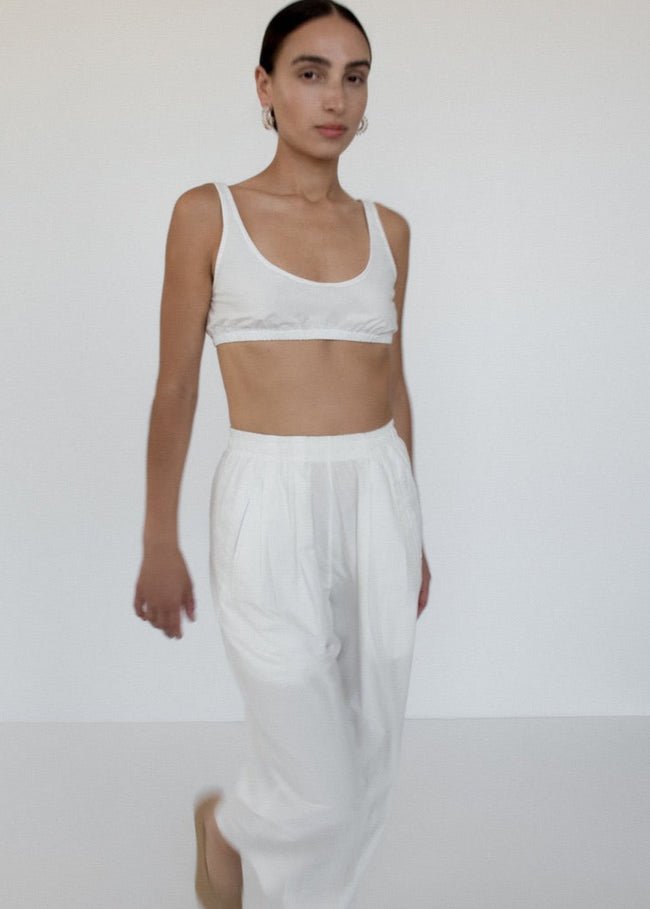 Relaxed Lean Trouser in Off - White - Soochie - Modern Weaving