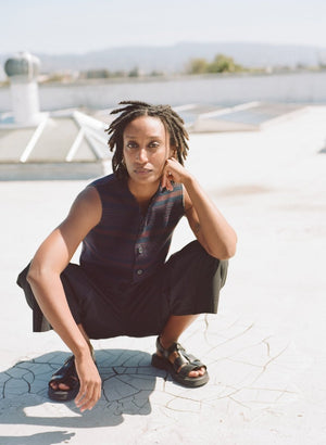 Reversible Roku Vest in Burgundy and Navy