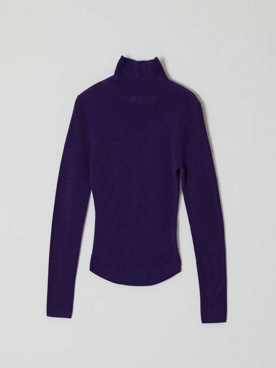 Ribbed Highneck in Grape - Soochie - Sayaka Davis