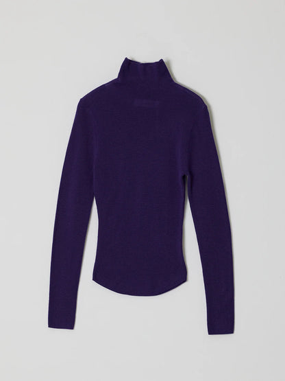 Ribbed Highneck in Grape - Soochie - Sayaka Davis