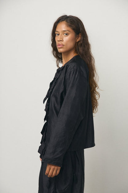 Ribbon Light Jacket in Black - Soochie - Bunon