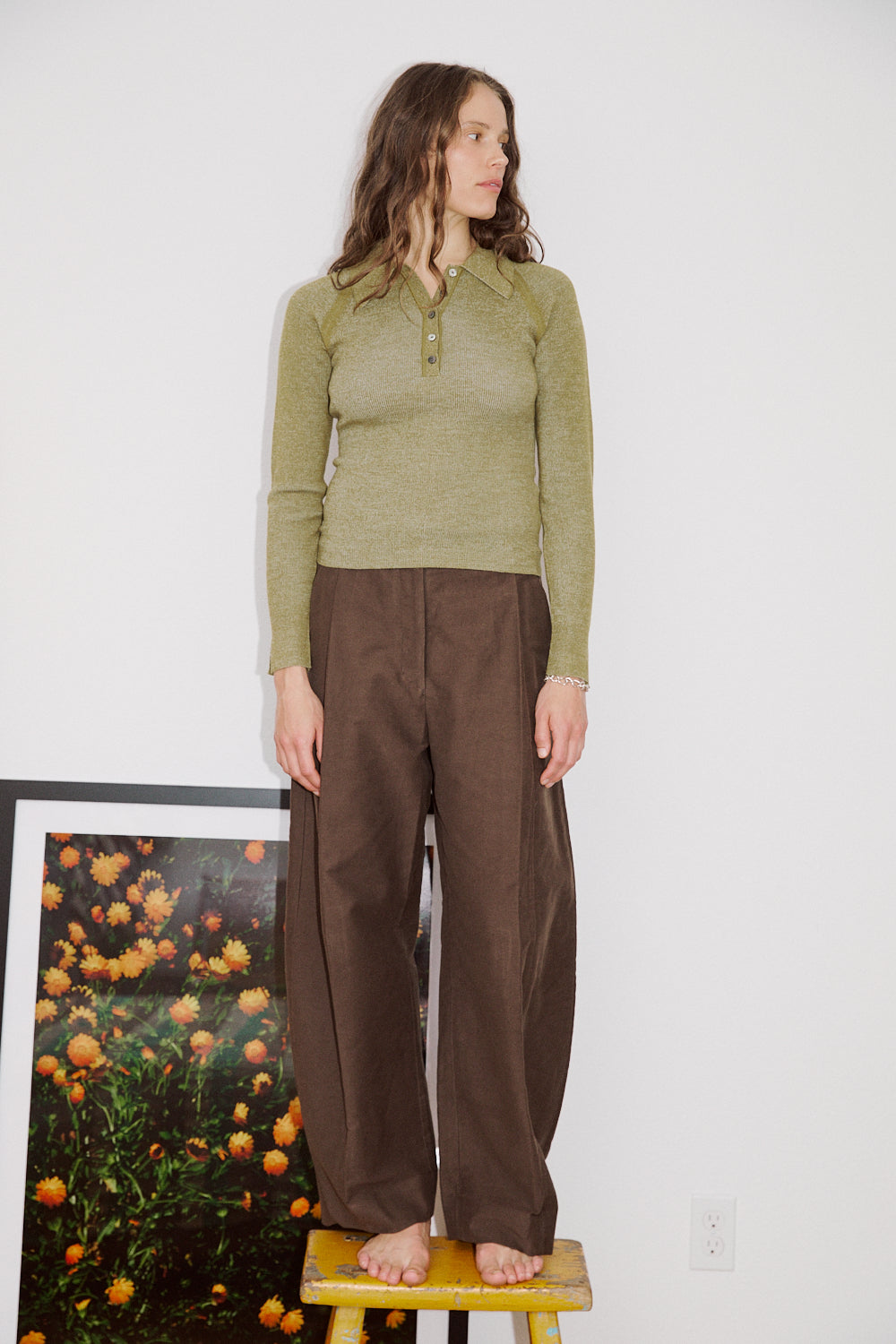 Combo Ribbed Polo in Pickle x Sky Blue