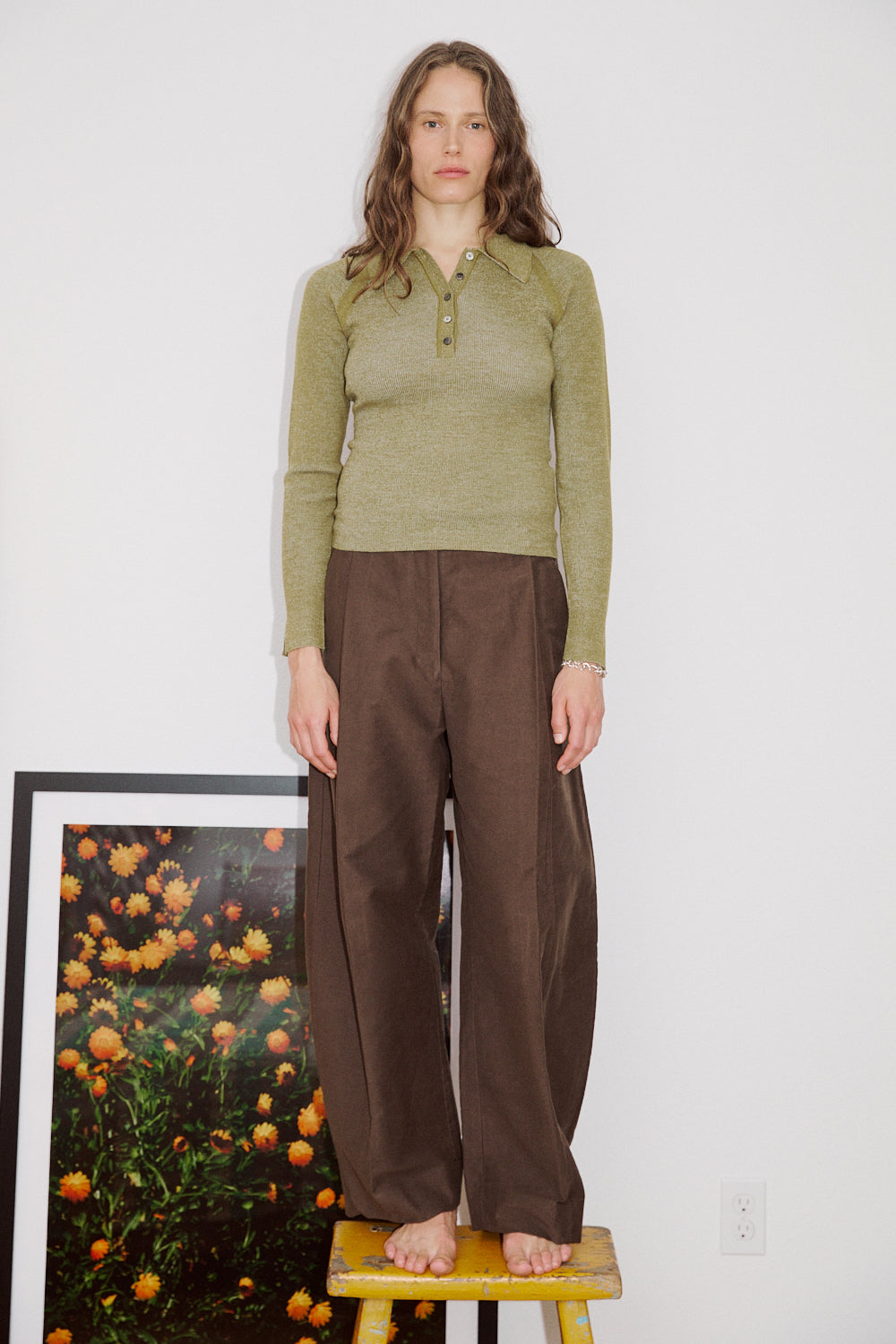 Combo Ribbed Polo in Pickle x Sky Blue