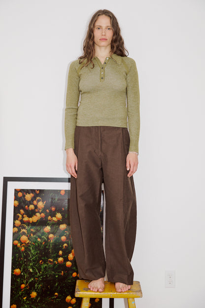 Combo Ribbed Polo in Pickle x Sky Blue