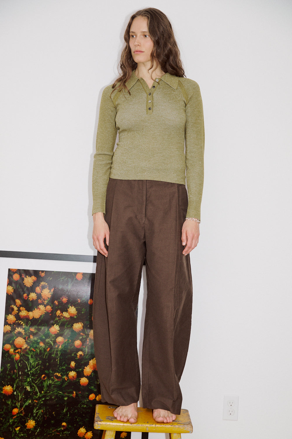 Combo Ribbed Polo in Pickle x Sky Blue