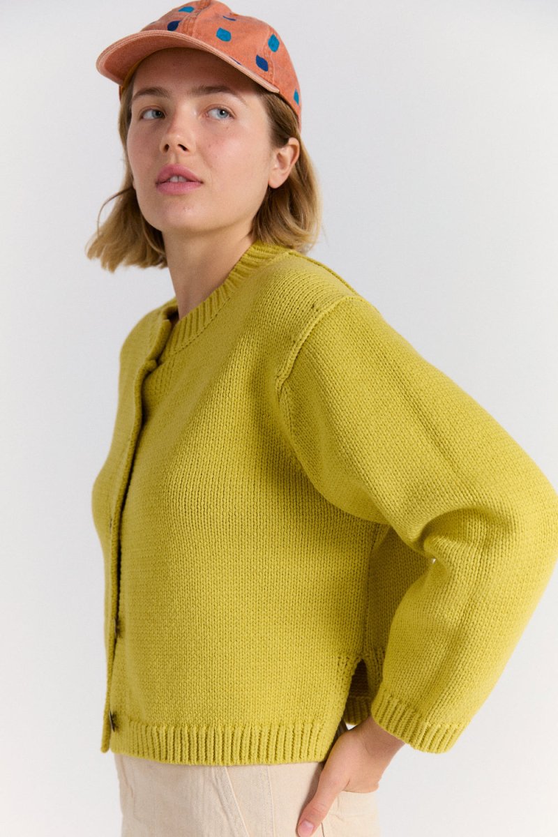 Shiloh Cotton Cardigan in Lemon - Soochie - Nikki Chasin