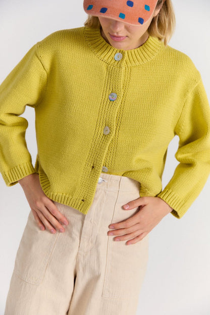 Shiloh Cotton Cardigan in Lemon - Soochie - Nikki Chasin