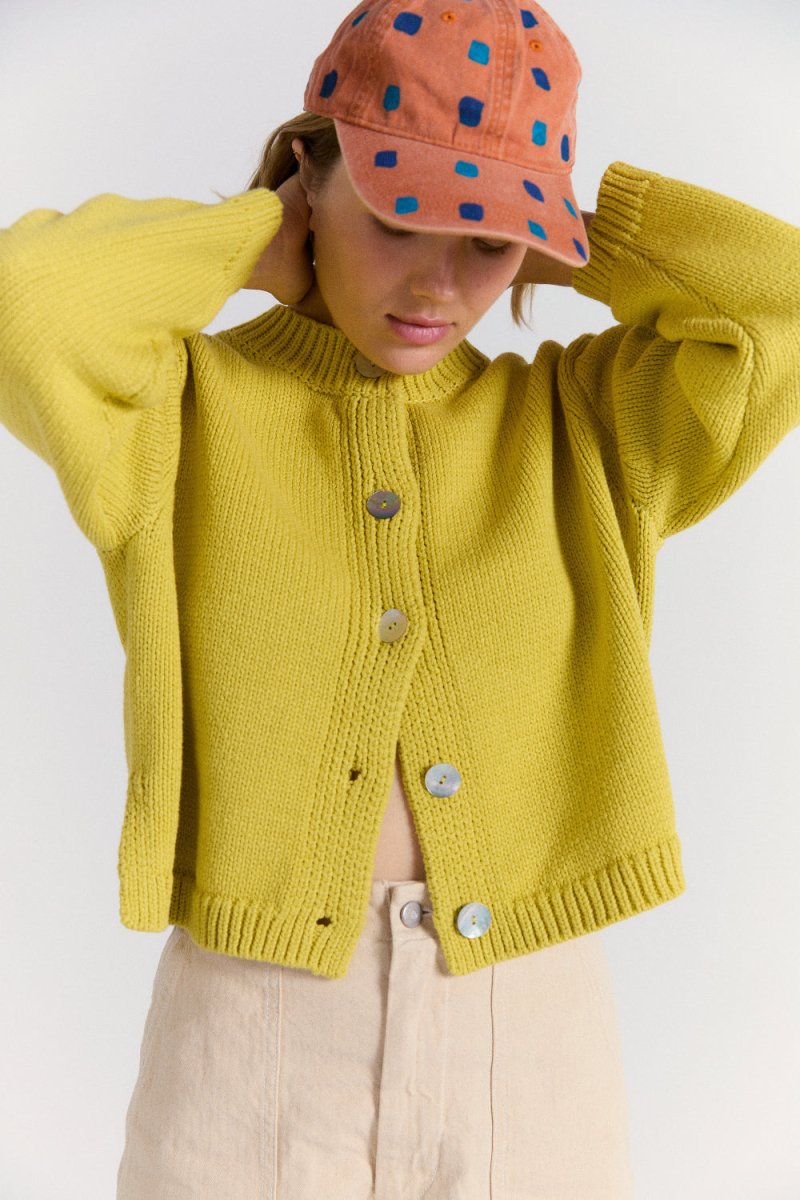 Shiloh Cotton Cardigan in Lemon - Soochie - Nikki Chasin