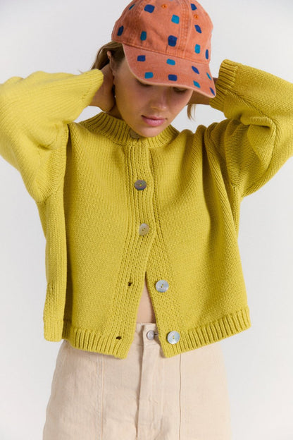 Shiloh Cotton Cardigan in Lemon - Soochie - Nikki Chasin
