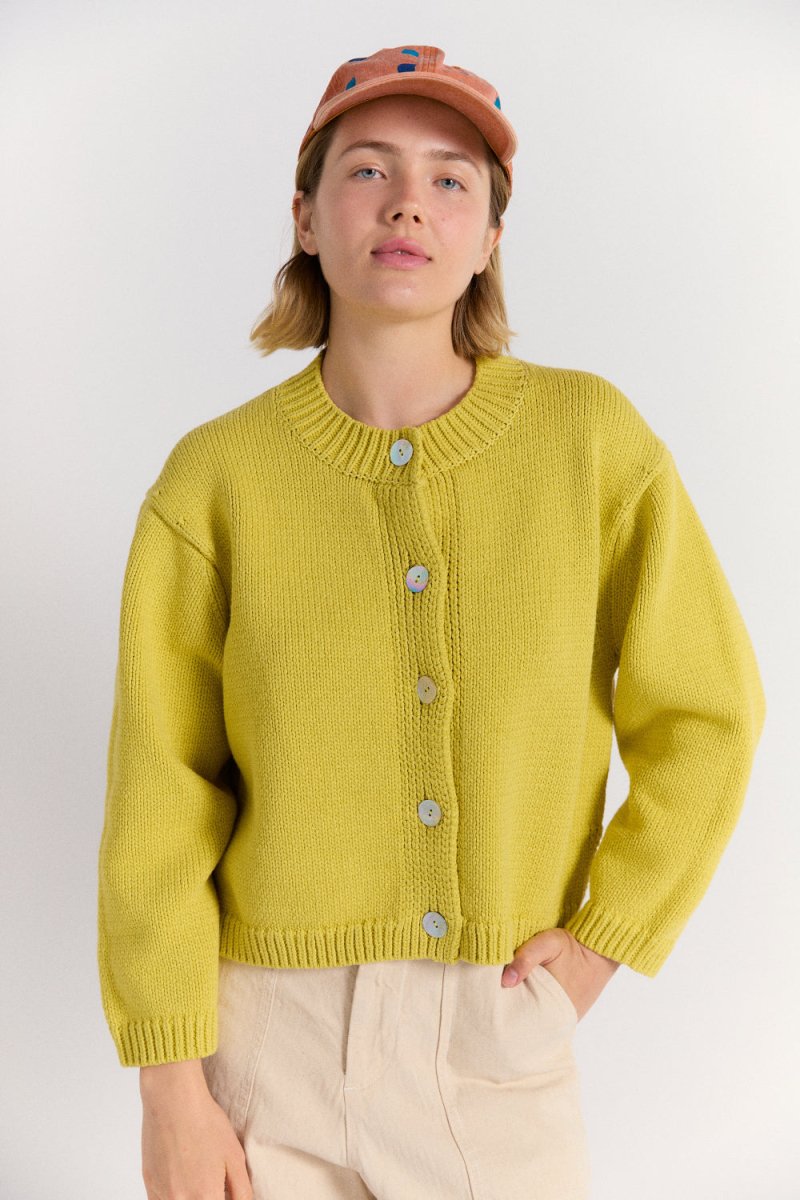 Shiloh Cotton Cardigan in Lemon - Soochie - Nikki Chasin